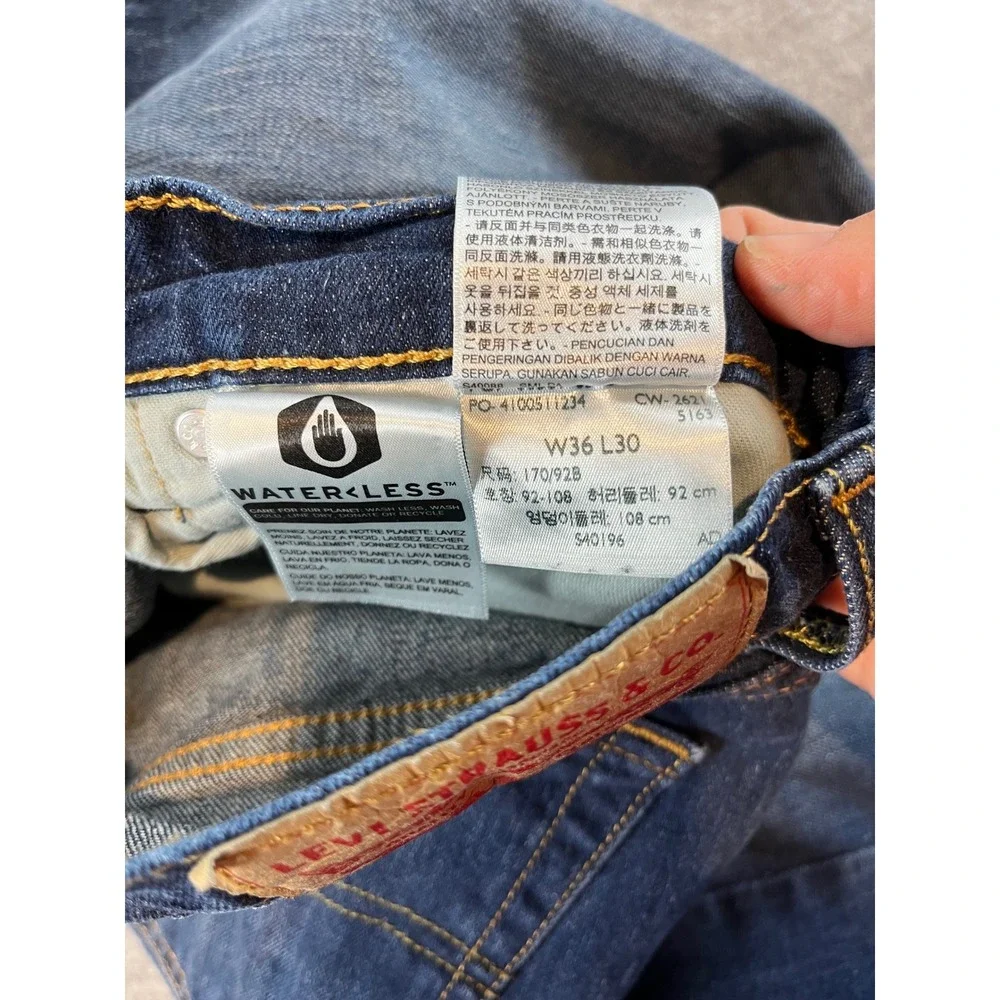 Levi's Men 569 Loose Straight Dark Wash Denim Jeans 36x30 Relaxed Streetwear